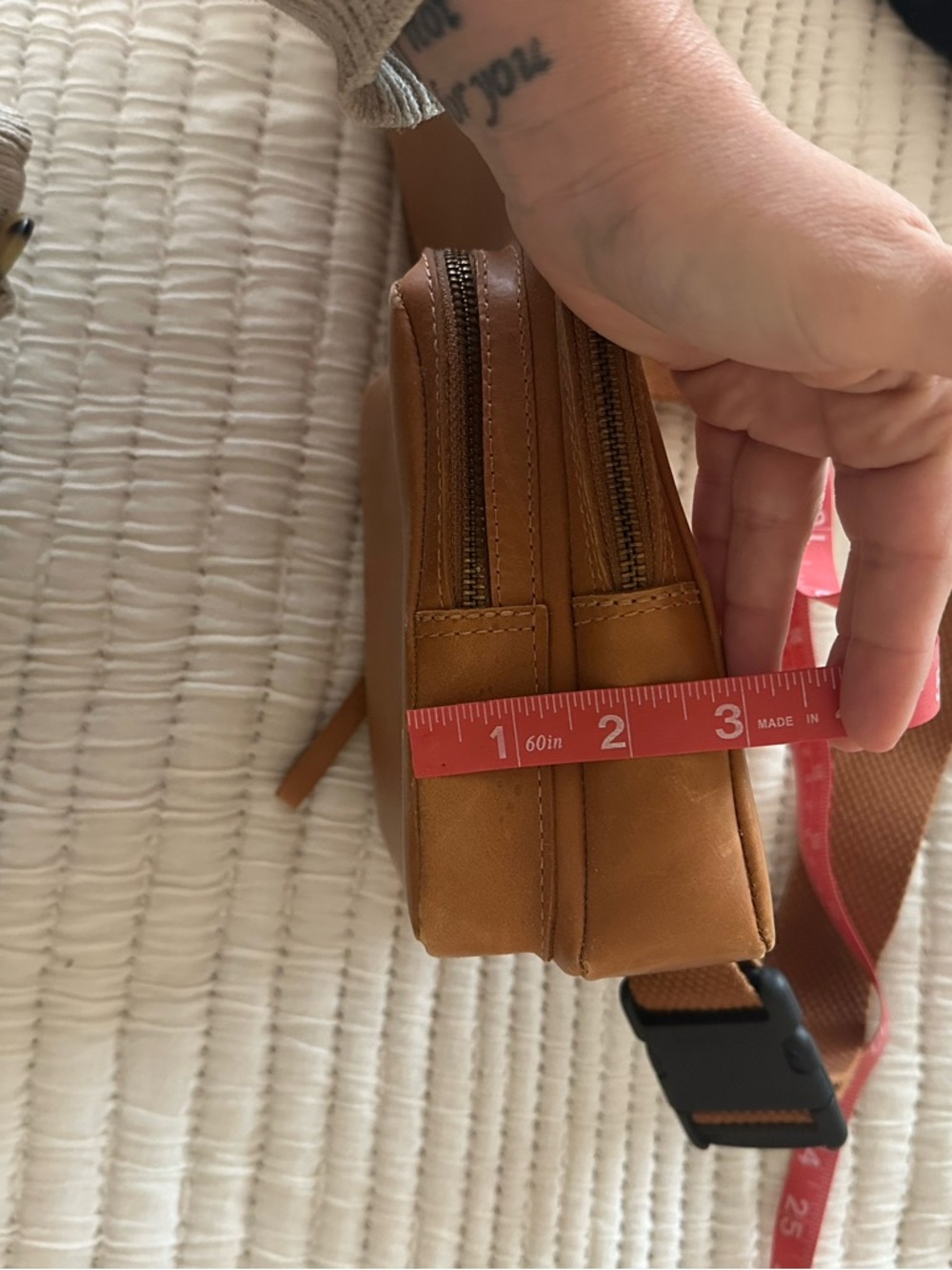 Leather Sling Bag in Tan form ABLE - Picture 13 of 13